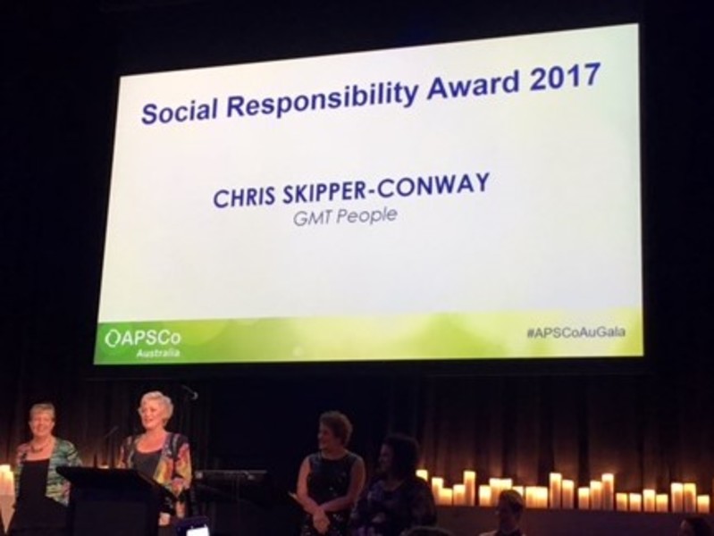 APSCo Social Responsibility Award 2017 awarded to Chris Skipper-Conway